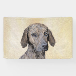 Plott Painting - Cute Original Dog Art Banner