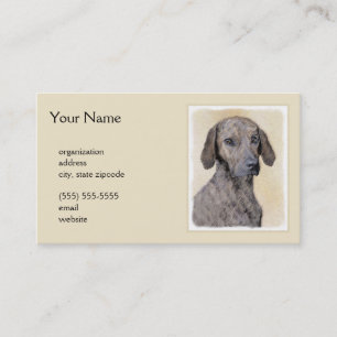 Plott Painting - Cute Original Dog Art Business Card