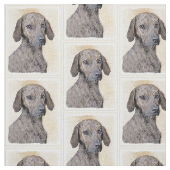 Plott Painting - Cute Original Dog Art Fabric (Swatch)