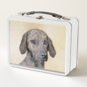 Plott Painting - Cute Original Dog Art Metal Lunch Box