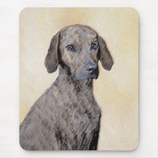 Plott Painting - Cute Original Dog Art Mouse Pad (Front)