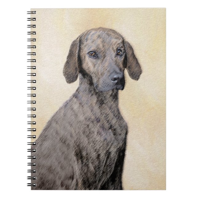 Plott Painting - Cute Original Dog Art Notebook (Front)