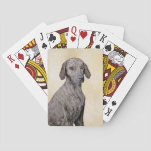 Plott Painting - Cute Original Dog Art Playing Cards