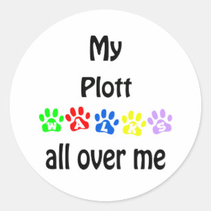 Plott Walks Design Classic Round Sticker