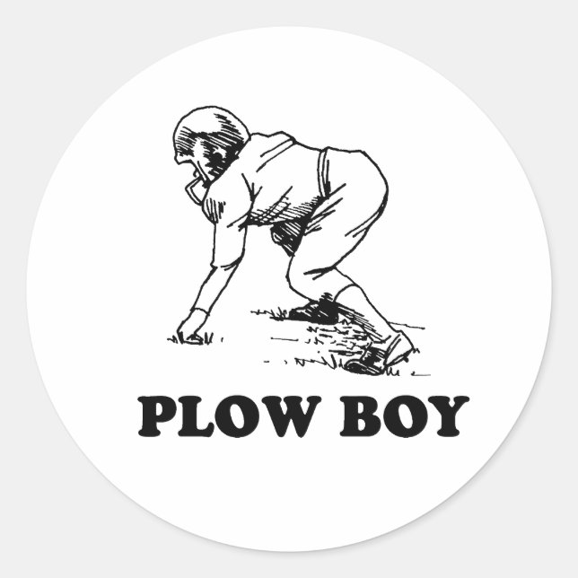 Plough Boy Classic Round Sticker (Front)