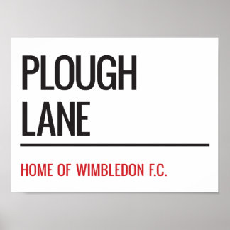 Plough Lane Stadium Street Sign