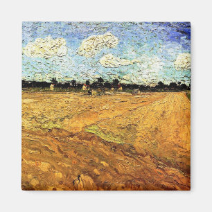 Ploughed Field (the Furrows) by Vincent van Gogh Magnet