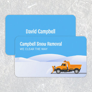 Ploughing Snow Removal Business Card