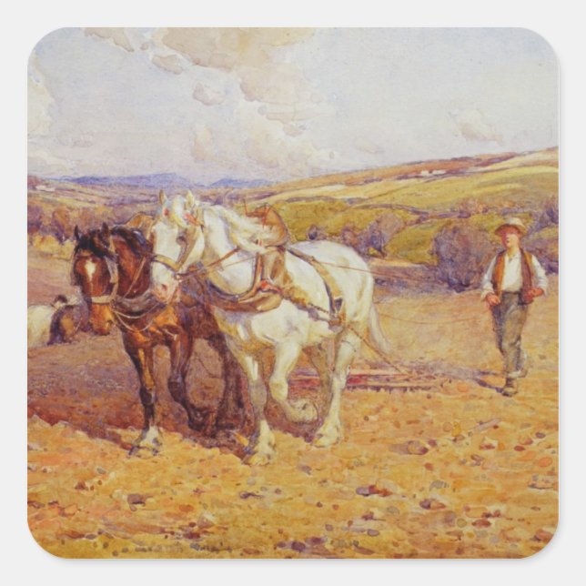 Ploughing Square Sticker (Front)