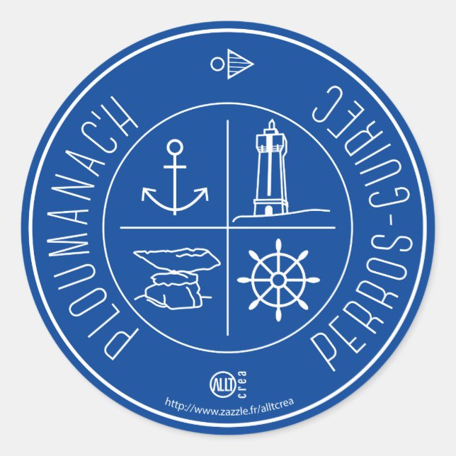 Ploumanach Perros-Guirec Classic Round Sticker (Front)
