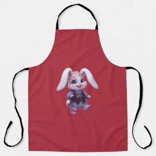 PLP LEPURO - Cute Warrior Bunny King Graphic Stree Apron