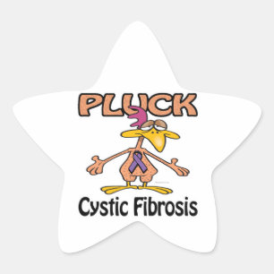Pluck Cystic Fibrosis Awareness Design Star Sticker