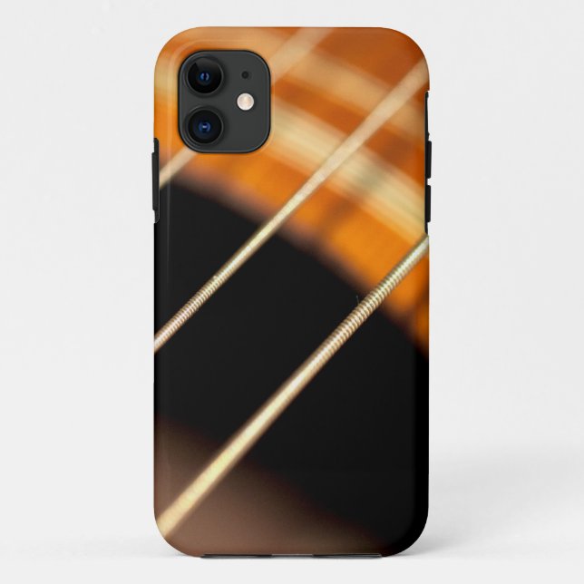 Plucked Vibrating Acoustic Guitar Strings Case-Mat Case-Mate iPhone Case (Back)