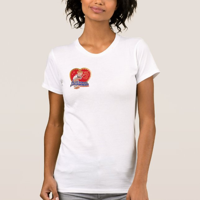 PLUCKING STRUMMERS VALENTINES T-SHIRT (Front)