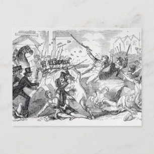 Plug Plot Riot in Preston Postcard