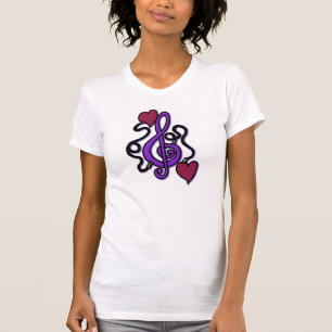 Plugged In To Music Purple Note T-Shirt