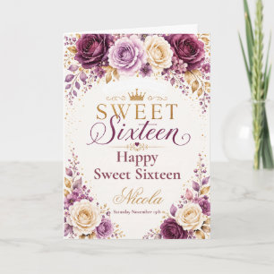 Plum and Amethyst Sweet Sixteen Card