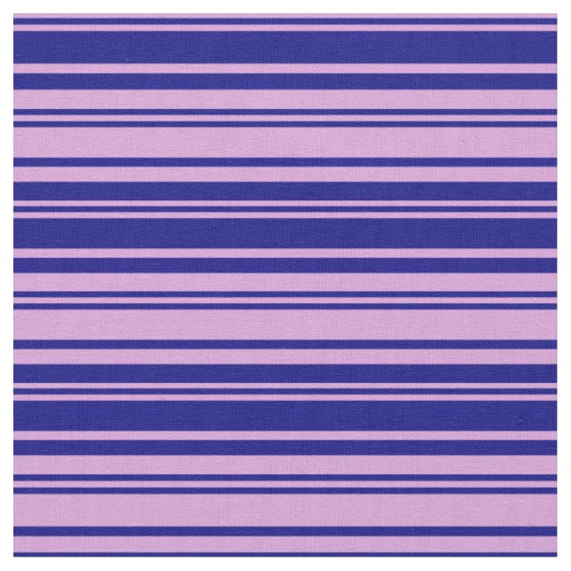 Plum and Blue Coloured Striped Pattern Fabric (Close Up)