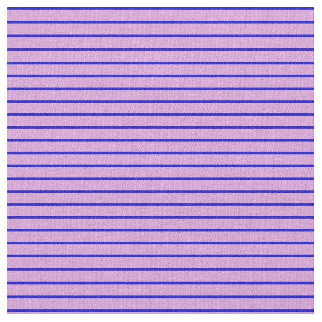 Plum and Blue Coloured Stripes/Lines Pattern Fabric (Close Up)
