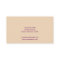 Plum and Cream Floral Scroll Business Card