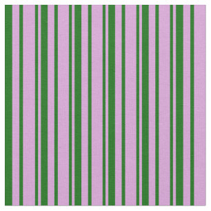 Plum and Dark Green Coloured Lines Pattern Fabric