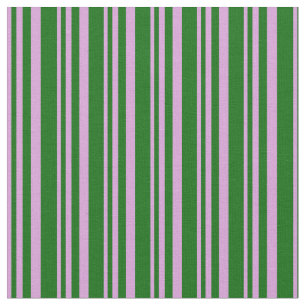 Plum and Dark Green Coloured Lines/Stripes Pattern Fabric