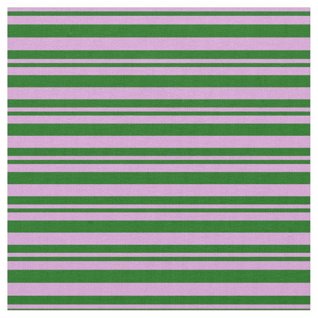 Plum and Dark Green Pattern of Stripes Fabric (Close Up)
