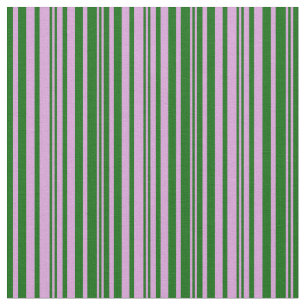 Plum and Dark Green Stripes Pattern Fabric