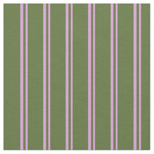 Plum and Dark Olive Green Coloured Lines Fabric