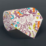 Plum and Orange Vintage Floral Wedding Tie<br><div class="desc">Any Tie that isn't printed front and back can be customised by you to have the print on the back side too.  Just click customise more and select all and copy and then select the back side and paste.</div>
