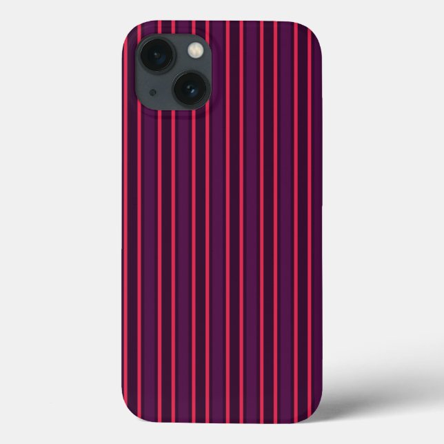 Plum and red candy stripes Case-Mate iPhone case (Back)