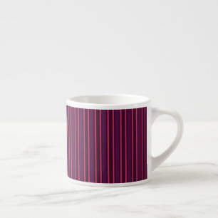 Plum and red candy stripes espresso cup