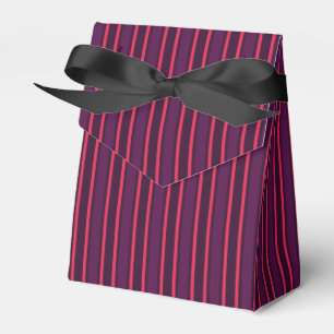 Plum and red candy stripes favour box