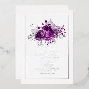 Plum and Silver Watercolor Wedding