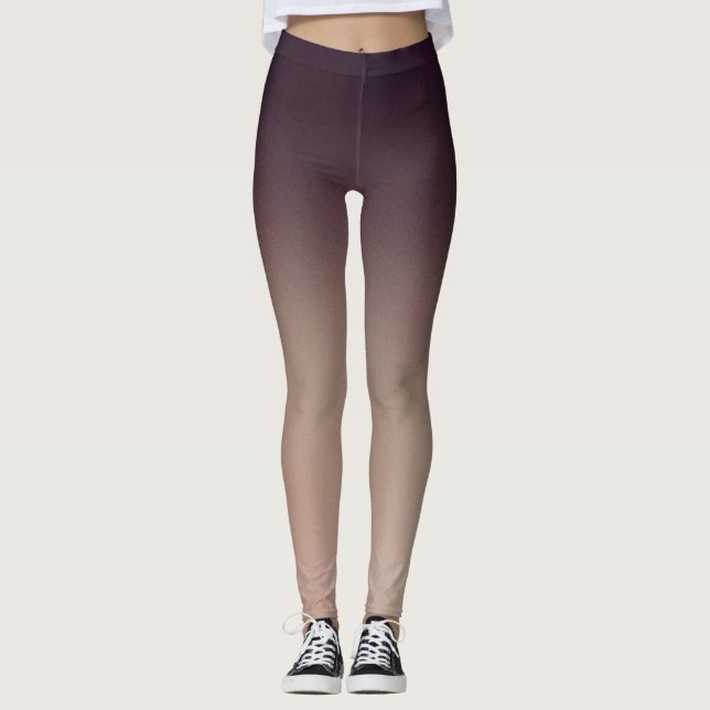 Plum And Taupe Leggings (Front)