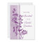 Plum and White Bridal Luncheon Invitation Cards