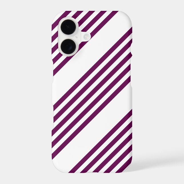 Plum and white five stripe pattern (Back)