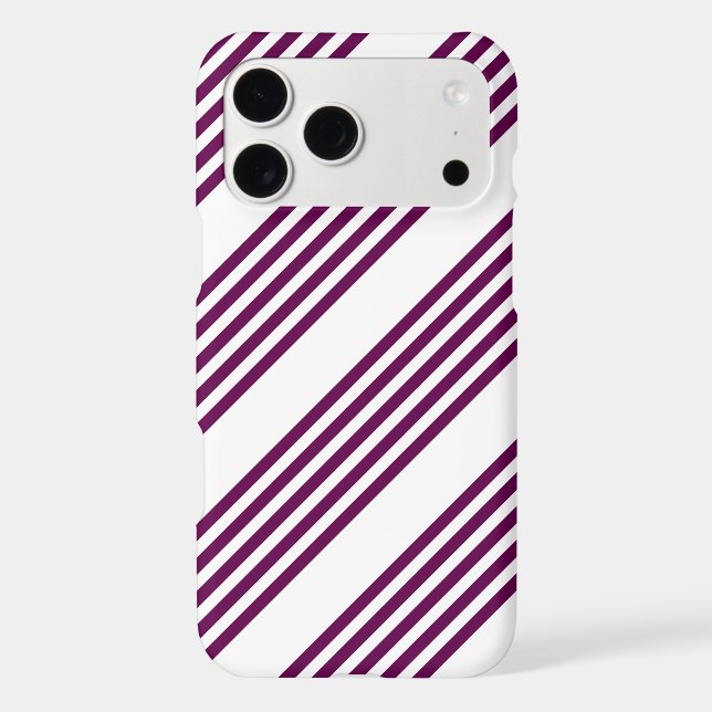 Plum and white five stripe pattern (Back)