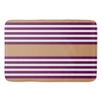 Plum and white five stripes pattern with tan