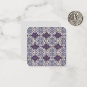 PLUM ARGYLE KNIT 2.5" Square Flat Card