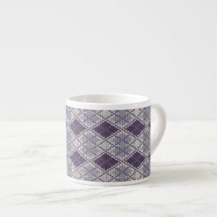 PLUM ARGYLE KNIT Espresso Cup