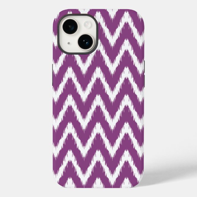 Plum Asian Moods Ikat Chevrons Case-Mate iPhone Case (Back)