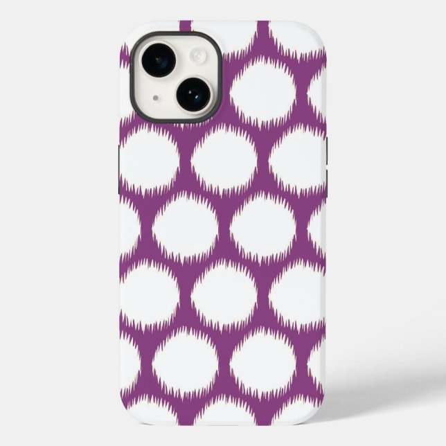 Plum Asian Moods Ikat Dots Case-Mate iPhone Case (Back)