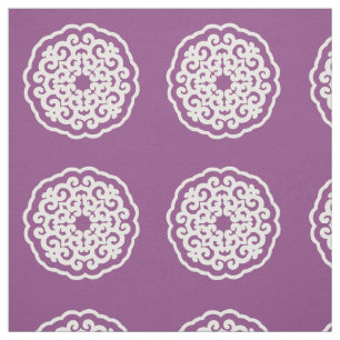 Plum Asian Moods Mandalla ~ small pattern Fabric