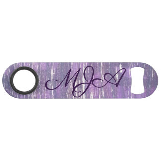 Plum Bar | Chic Purple Silver Splatter Brushstroke