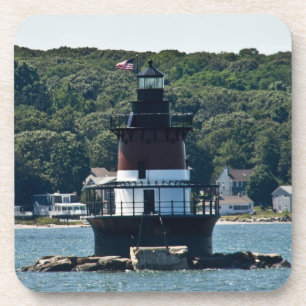 Plum Beach Lighthouse Cork Coaster