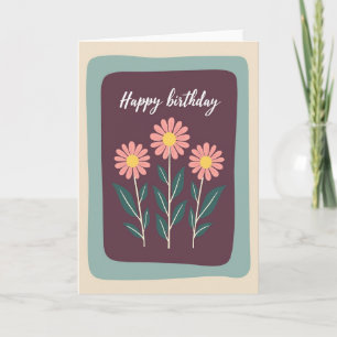 Plum Bloom Birthday Card