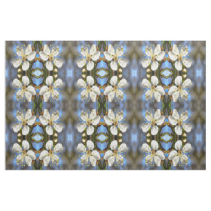 Plum Blossom Botanical Art Fabric