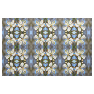 Plum Blossom Botanical Art Fabric