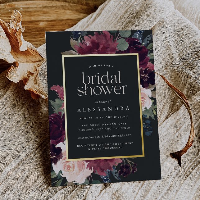 Plum Blossom Bridal Shower Invitation (Creator Uploaded)